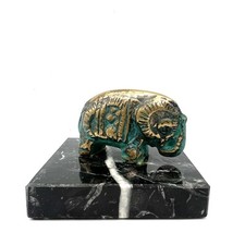 Statua in Bronzo con base in marmo Elefante Medhat Shafik - Eleph Bronze firmata