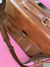 Borsa  porta documenti vari scomparti interni in pelle robusta Vintage