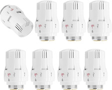 8 Valvole Termostatiche per Termosifoni, M 30 X 1,5, Termostato per Radiatore, T