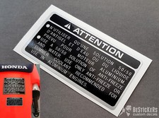 Warning codone rear fender