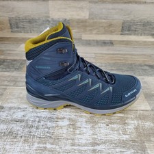 Stivali da trekking uomo Lowa Innox Pro GTX taglia 9 acciaio blu senape stringati mid top