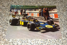 FOTO CARTOLINA GIGANTE F.1 LOTUS PETERSON ED.CECAMI ANNI 70 ORIGINALE 24x30 cm