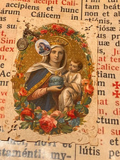 LOTTO RELIQUIE Madonna della Costa del Santuario: medaglia smaltata argento e oro 8k!!!