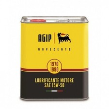 AGIP NOVECENTO OLIO 15W50 LUBRIFICANTE AUTO D'EPOCA STORICHE PERIODO 1970-1990