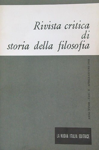 Rivista critica storia - critica, di