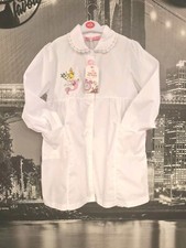 GREMBIULE SCUOLA ELEMENTARE BIMBA - BIANCO DISEGNO UNICORNO