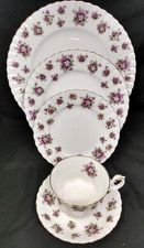 ROYAL ALBERT SWEET VIOLETS PLACE SET - Piatti insalata pane cena tazza, piattino