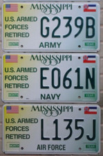 3 TARGHE originali USA auto