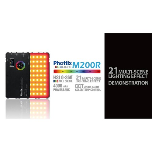 Phottix m200r rgb luce - se,