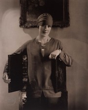 Ritratto incisione vintage Edward Steichen La Comtesse De Polignac 1926 tappetino 12x14