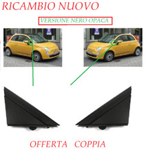 COPPIA Modanatura Specchio Lato Mostrina Laterale PER Fiat 500 Cinquecento