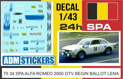Decal 24h spa 1975 - 24h,