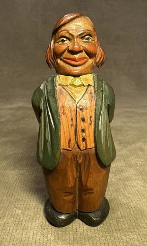 Statuina vintage anri legno - vintage,