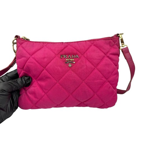 Borsa prada trapuntata tessuto - prada,