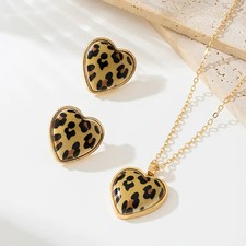 🐆 Set gioielli cuore motivo