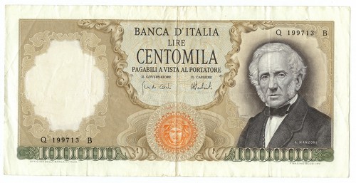 100000 lire alessandro manzoni - lire,