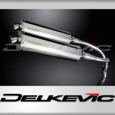 HONDA CB900F HORNET 01-09 HI LEV 450mm KIT SCARICO SILENZIATORE OVALE INOX BSAU