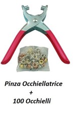 PINZA PER OCCHIELLI + 100 OCCHIOLI FUSTELLATRICE OCCHIELLATRICE PER TELONI TELO