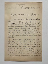 Carl von Holzinger (1849 - 1935) - Filologo - lettera originale firmata