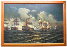 Large Naval Battle Oil