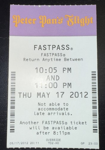 Disney world paper fastpass - disney,