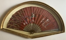 VINTAGE LARGE PAINTED CASE FAN