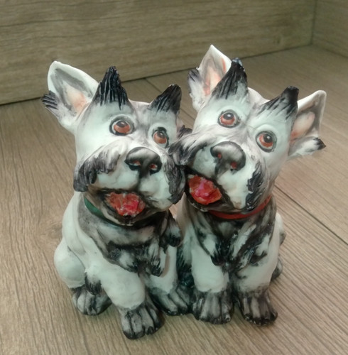 Capodimonte dogs porcelain - capodimonte,