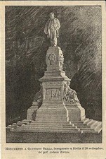 Stampa antica biella monumento - biella,
