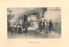 STAMPA ANTICA-LUIGI NONO (1850-1918), NOZZE D'ORO- LITOGRAFIA -VENEZIA,1909