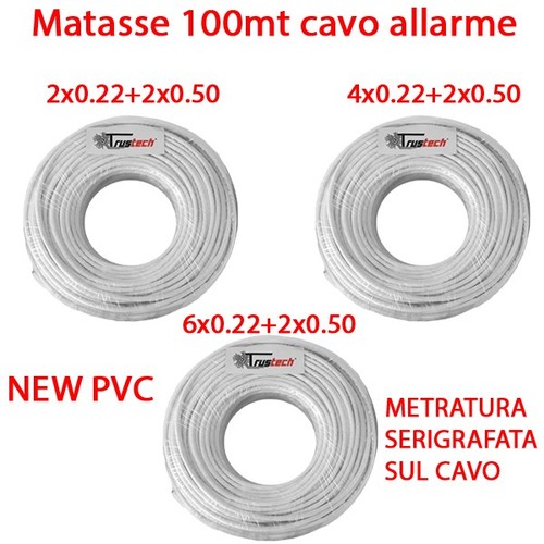 Cavo allarme matasse 100mt cca - allarme,