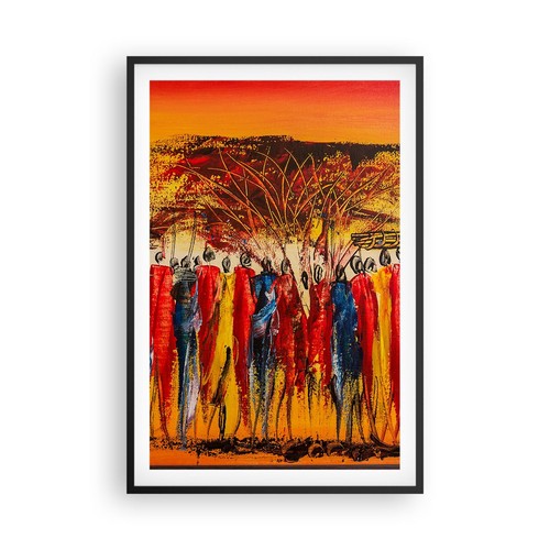 Poster 61x91cm africa tribù - 61x91cm,
