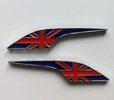 Emblema distintivo Union Jack ala laterale cromato rosso blu per MG Rover MG3 MG4 MG5 ZR F