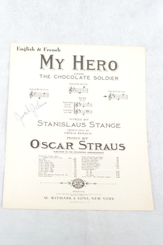 1909 oscar straus mio - 1909, eroe