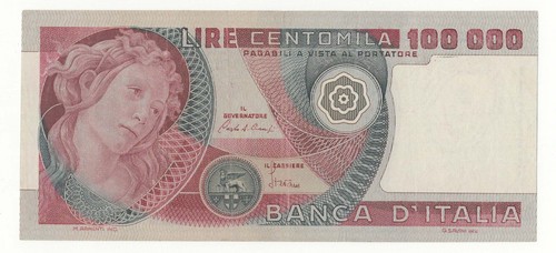 100000 lire botticelli - 100000,