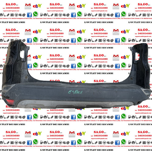 Paraurti posteriore renault - paraurti,