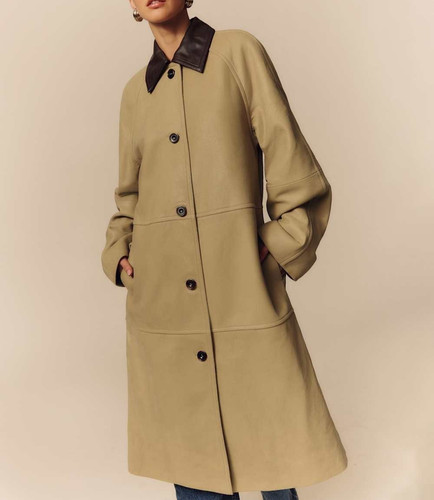 Trench cappotto donna pelle