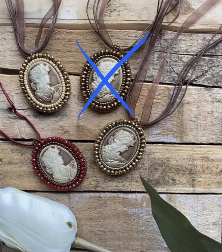 Collana con cammeo peline - collana, e