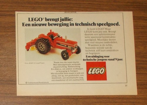 Rara pubblicità lego technic - rara,
