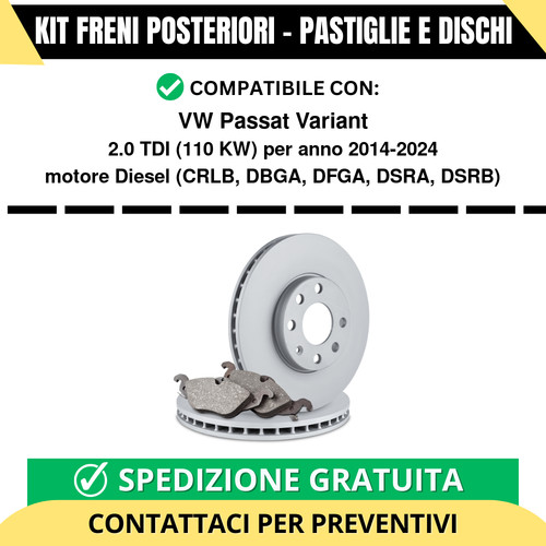 Kit freni posteriori per - kit,