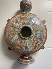 Antico vaso maiolica graffito brocca vaso decanter vite Zulimo Aretini?