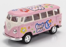 MODELLINO FURGONE STATICO VOLKSWAGEN T1 SAMBA MINIBUS FLOWER 1962 SCALA 1/64