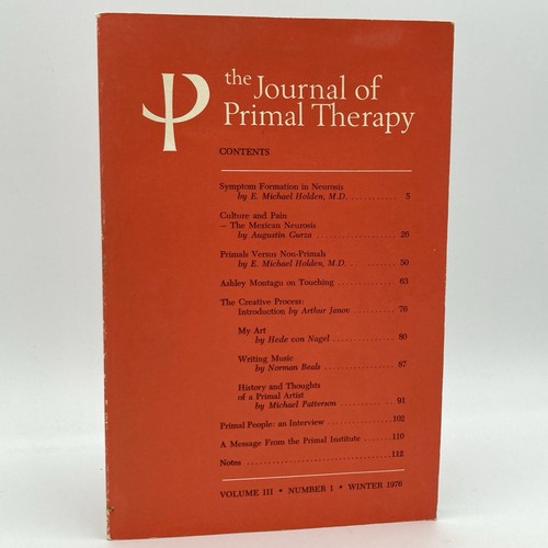 Journal primal therapy vol - journal, of