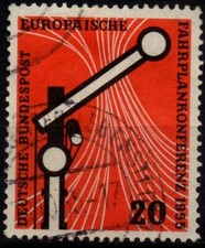 GERMANIA OVEST 1955 - Usato 20 Pfg  Segnale ferroviario #DR4