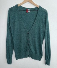 Cardigan H&M verde diviso ASO Elena Gilbert The Vampire Diaries taglia 8