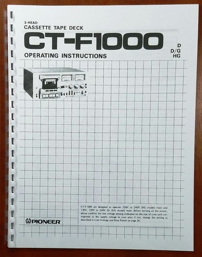 Pioneer f1000 cassette - pioneer,