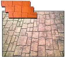STAMPO per pavimento cemento stampato FINTA PIETRA Concrete texture stamp mold