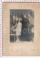 C9283 FOTOGRAFIA DONNA E BAMBINA APPLICATA SU CARTONE CM24X17 BATTELLI MILANO