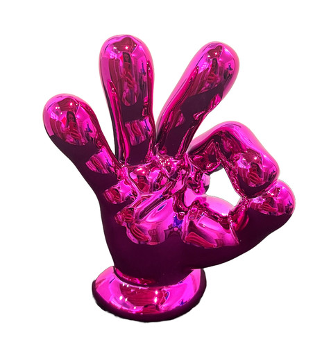 Scultura decorativa fuxia - scultura,