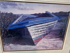 Karl Soderlund "Montauk Skiff" Print, Framed at 23" x 19.5
