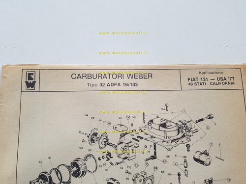 Weber carburatore adfa - carburatore,